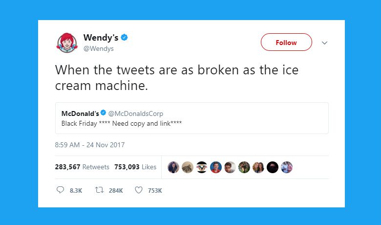 wendys-2 Engagement & Following Screenshot